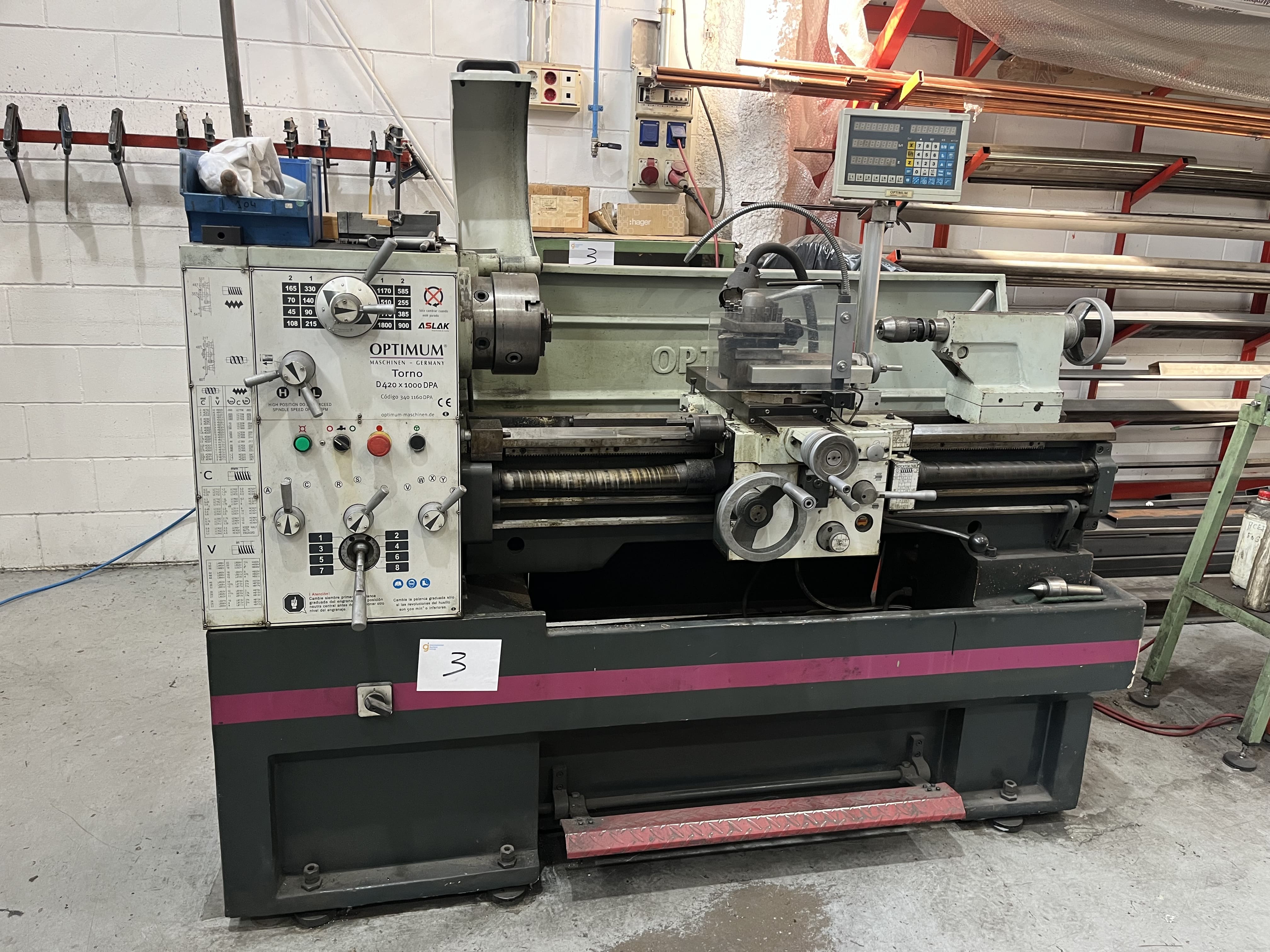 OPTIMUN D420-1000DPA Lathe - IAG Auction